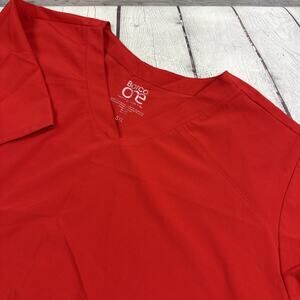 Barco One‎ Scrub Set Womans 5X V-Neck Red Professional Uniform Workwear Medical